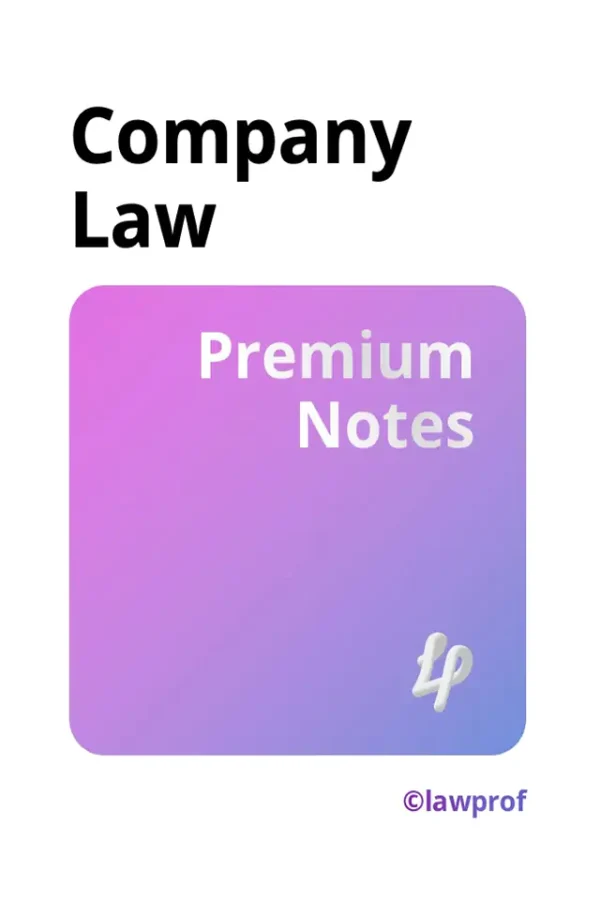 Company Law Premium Notes (B5)