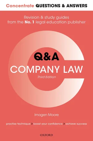 Concentrate Questions and Answers Company Law: Law Q&A Revision and Study Guide (Concentrate Questions & Answers)  (3rd Edition)  (B5) (Color)