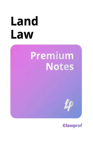 Land Law Premium Notes (B5)